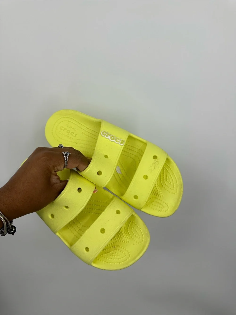 CROCS neon yellow